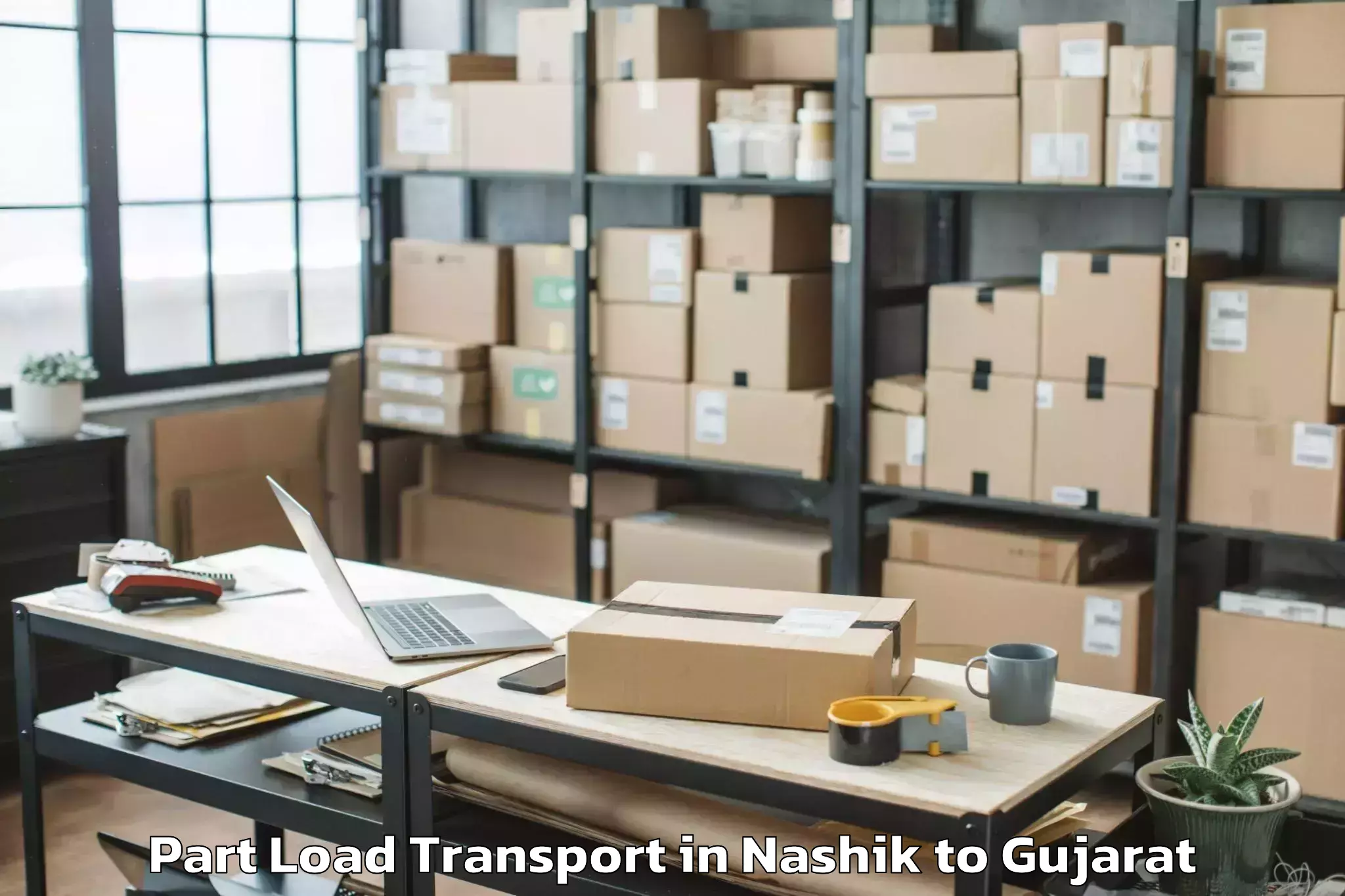 Book Nashik to Dungra Part Load Transport Online